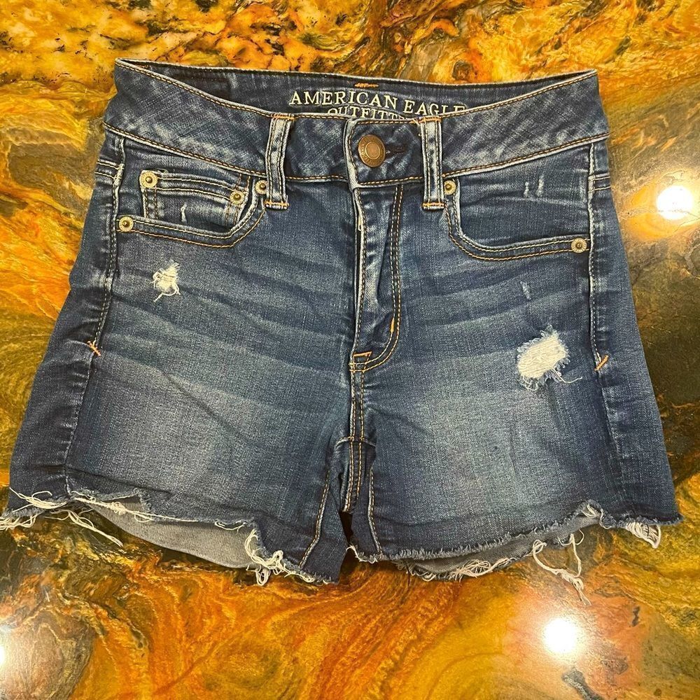 American Eagle super stretch sz 0 high rise shorts